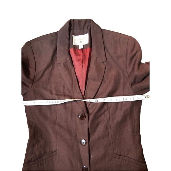 Express linen blend long line button front 90’s blazer Size 2 - Picture 12 of 13